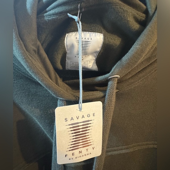 Savage X Fenty Deep Forest Green Oversized Pullover Xssential Hoodie 2XL - Picture 3 of 9